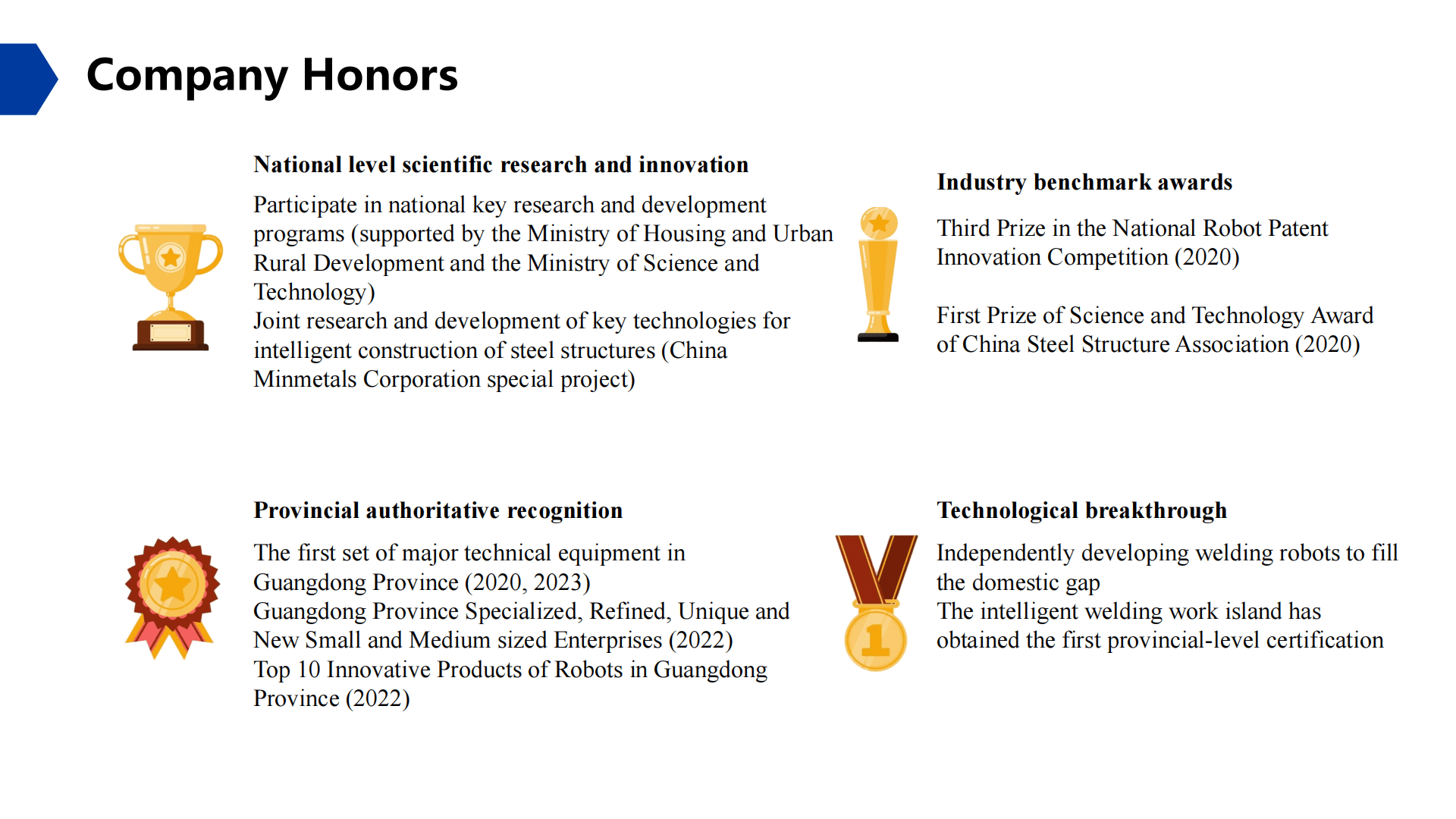 Company honors